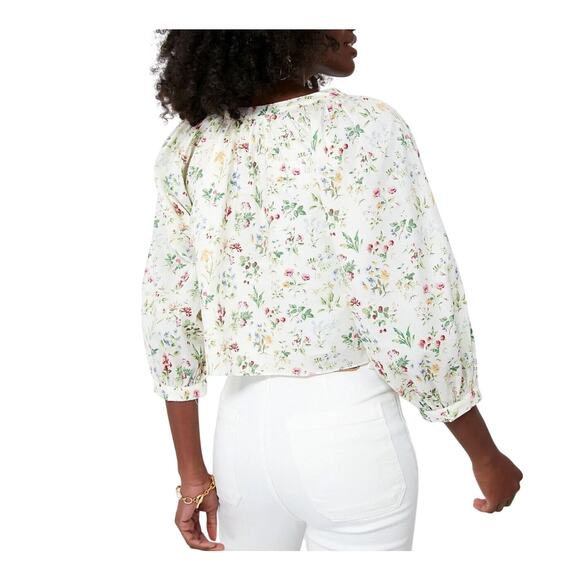 Tuckernuck Hyacinth House Pastel Bouquet Cropped Ruthie Blouse NWT Size XL 0143 - Picture 2 of 11